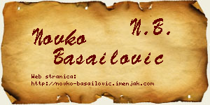 Novko Basailović vizit kartica